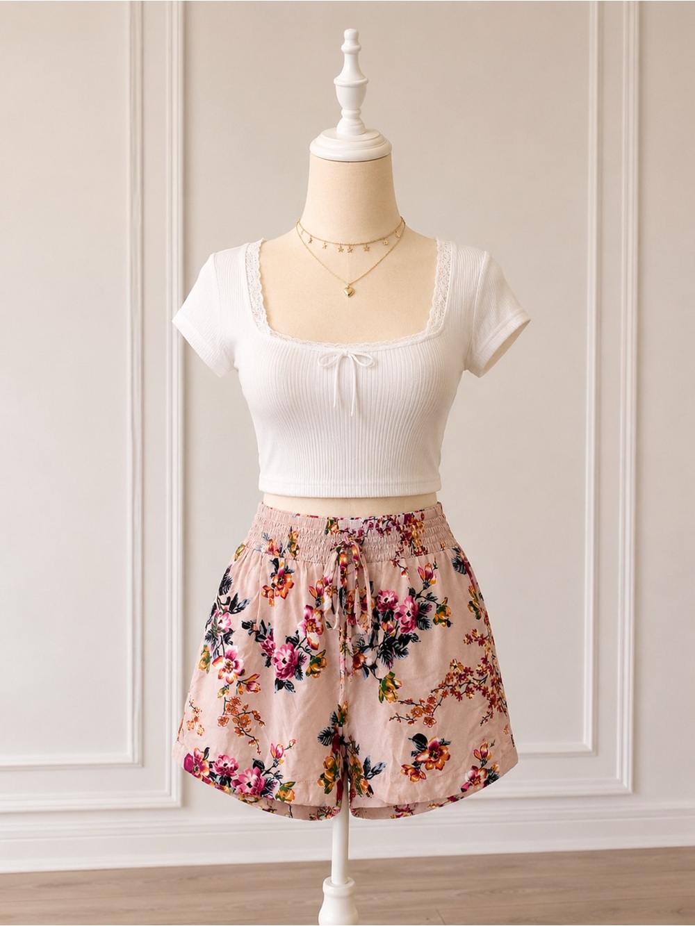 Joe B Blush Pink Floral Rayon Top